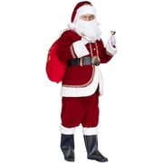 Santa Claus Costume for Men Deluxe Professional Santa Suit Adults 11pcs Red Mens Outfit Christmas Xmas Clause Suits Adult, 2XL