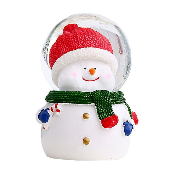 Santa Claus Crystal Ball, Christmas Snow Globe, Christmas Lighted Decoration with Snowflake Effect, Resin Material, Multicolor, 7x4.5cm, Festive Holiday Home Ornament, Gift Idea