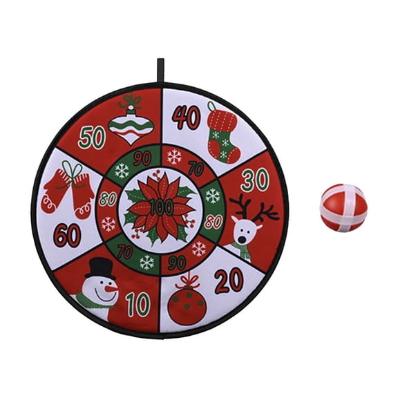 Santa Claus Dart Plates Set Indoor Throwing Flying Tag Adhesive Ball Toy Gifts for Christmas