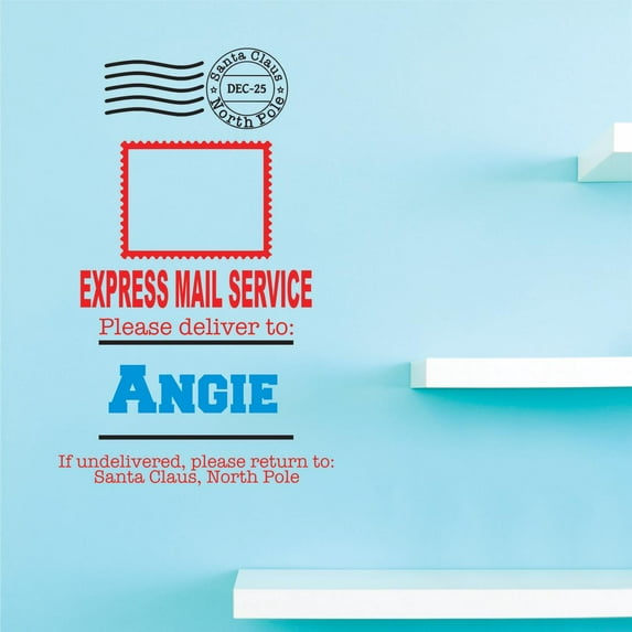 Santa Claus Dec 25 North Pole Express Mail Service Please Deliver If Undelivered, Please Return To: Santa Claus, North Pole 20x40” Color: Multi