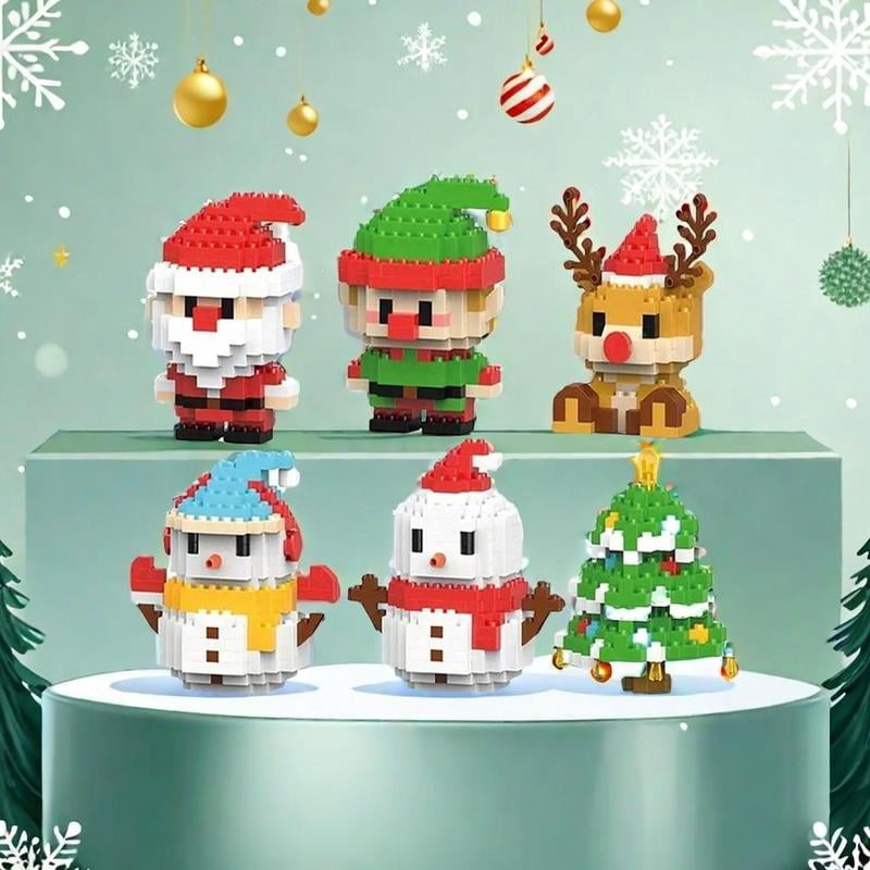 Santa Claus Design Christmas Building Blocks Toy, 4 Count Cute Micro ...