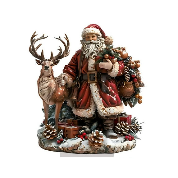 Santa Claus Desktop Decor Kadlawus Under $5 ! Gift Giving Decoration Living Room Bedroom Office Festive Holiday Ornament Seasonal Display Perfect for Shelf Desk Mantel Decorating