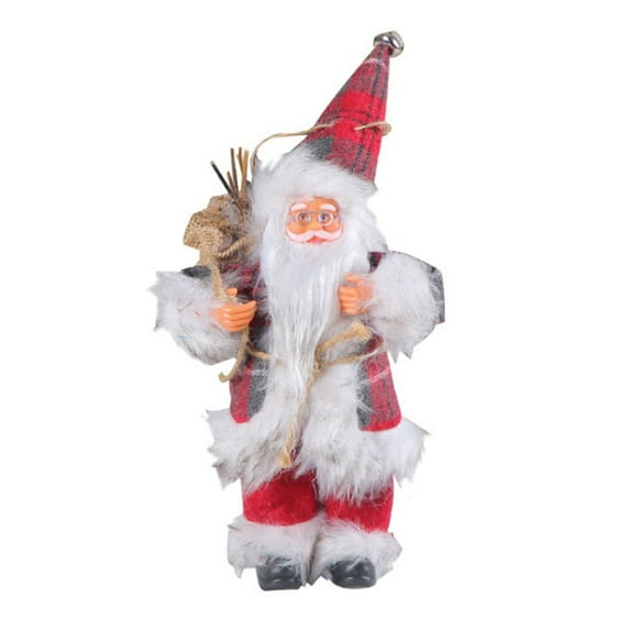 Santa Claus Doll Miniature Santa Claus Christmas Santa Claus Decorations Standing Santa Claus Figurine Fluffy Stuffed Animals Decoration