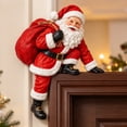 thumbnail image 1 of Santa Claus Door Topper Decoration, Resin Santa Climbing Door Frame Ornament with Gift Sack, Christmas Door Top Figurine for Xmas Home Wall Decor (Santa), 1 of 5