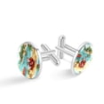 thumbnail image 1 of Santa Claus Elegant Stainless Steel Cufflink Set for Formal Attire, Made of Stainless Steel, Ideal for Special Occasions, 1 of 6