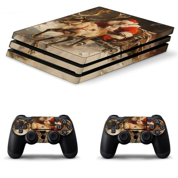 Santa Claus Elk Christmas PS4/PS4 Pro/PS4 Slim Skin Sticker For Console And Controller Skins