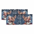thumbnail image 1 of Santa Claus Elk Curtain Valances for Windows, Kitchen Valance Window Treatments Panel 2 Pack, Xmas Snowflakes Deer Winter Blue Rod Pocket Short Curtains for Bathroom Bedroom 60 x 18 Inch, 1 of 8