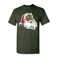 thumbnail image 1 of Santa Claus Face Reindeer Merry Christmas Humor DT Adult T-Shirt Tee, 1 of 2