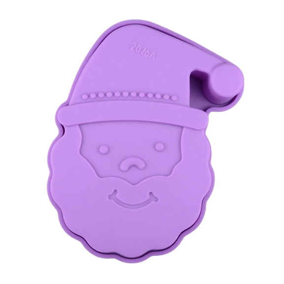 Santa Claus Face Silicone Mold, Detailed Cartoon Design, Compact Tray for Holiday Treats, Candy, and Craft Decor