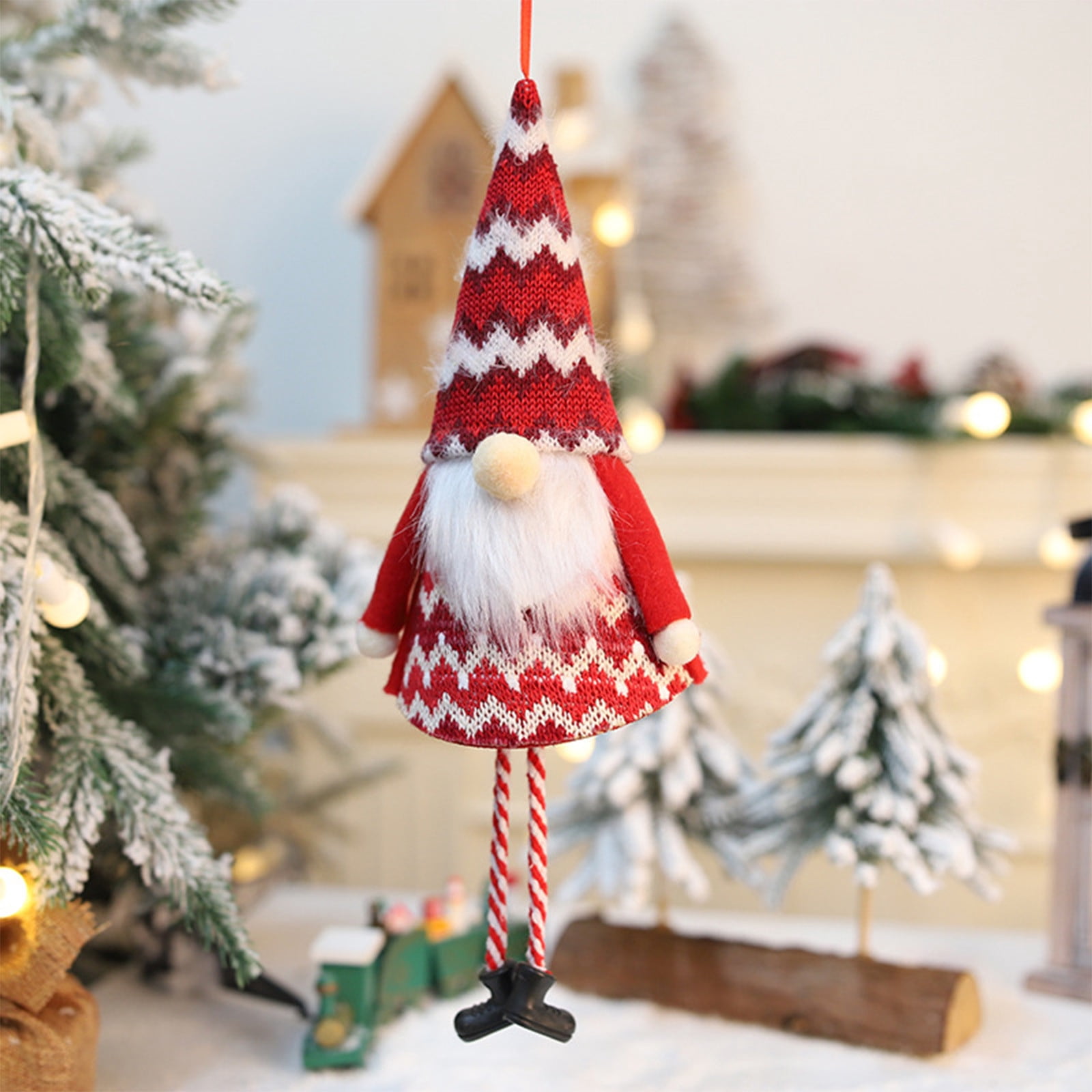 Christmas Tree Skirt 59in Green Woolen Thread Decorative Holiday Skirt for Christmas Tree Base | Lightweight Flexible Ornament Wrap for Fireplace Railings | Festive Winter Decoration