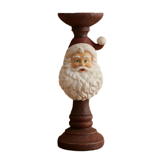 Santa Claus Figurines Tabletop Decor, Resin Statue Standing Ornament for Kitchen, Dining Table Office Home Decor Xmas Gift
