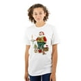 thumbnail image 1 of Santa Claus Fishing Christmas Present Women's Graphic T Shirt Tees Brisco Brands S, 1 of 5