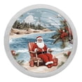 thumbnail image 1 of Santa Claus Fluorescent Drawer Pulls - Round 4-Pack Glow-in-the-Dark Knobs for Cabinets, Wardrobes, and Dressers - Kitchen Hardware and Dresser Handles, 1 of 6