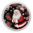 thumbnail image 1 of Santa Claus Fluorescent Drawer Pulls with Screws: Round 4-Pack, Glow-in-the-Dark Knobs for Cabinets, Wardrobes, and Dressers - Furniture Decorative Door Handles, 1 of 6