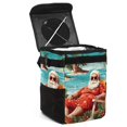 thumbnail image 1 of Santa Claus Foldable Car Trash Bin with Lid, Leak-proof Mini Garbage Can – Hanging Storage Bag Included, 1 of 6