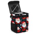 thumbnail image 1 of Santa Claus Foldable Car Trash Bin with Lid, Leak-proof Mini Trash Can for Car, Hanging Storage Bag Included, 1 of 6