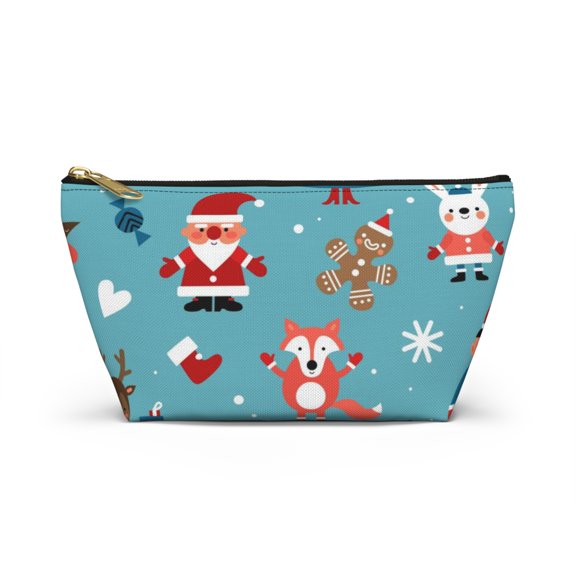 Santa Claus & Friends Holiday Makeup Pouch Bag Cosmetic Bag Gift Ideas