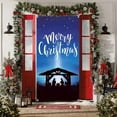 thumbnail image 1 of Santa Claus Full Coverage Door Cover - Waterproof Polyester Holiday Decoration Festive Front Door Decor Christmas Party Backdrop(A), 1 of 6