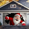 thumbnail image 1 of Santa Claus Garage Door Decoration Cover Holiday Outdoor Christmas Decor for Home Front Door Party Festive Indoor Outdoor Use, 1 of 6