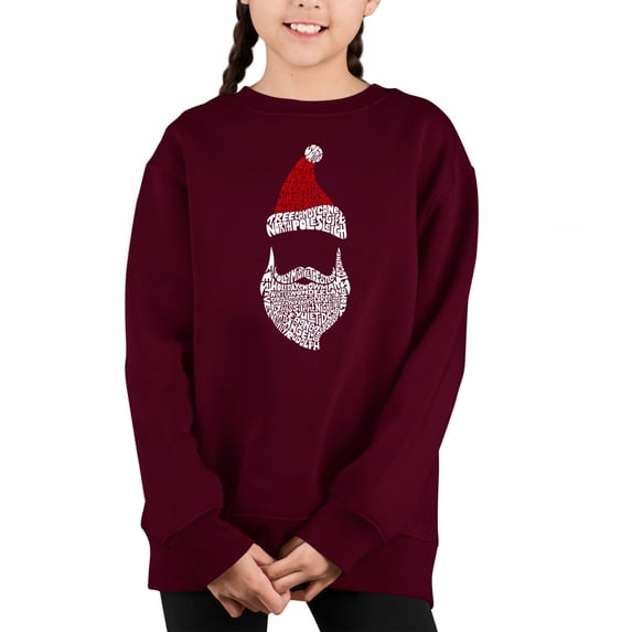 Santa Claus - Girl's Word Art Crewneck Sweatshirt
