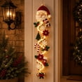 thumbnail image 1 of Santa Claus Glowing Christmas Door Hanger, Warm Lighted Vertical Holiday Hanging Decor with Festive Accents for Front Door Side, Entryway and Wall, 1Pc, 1 of 1