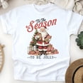thumbnail image 1 of Santa Claus Graphic T-Shirt | Vintage Holiday Tee for Men Women Kids, White, Size S, 1 of 6
