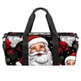 thumbnail image 1 of Santa Claus Gym Bag with Shoe Bag, Carry on Duffle Bag 17.7 Inches with Interior Zipper Pocket - Large Capacity, 1 of 6