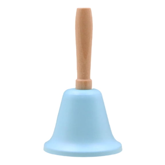 Santa Claus Hand Bells, Christmas Decorations, Service Call Bell with Wood Handle, for Home Party Restaurant Office, 2.5"x4.6"