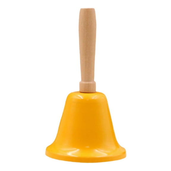 Santa Claus Hand Bells, Christmas Decorations, Service Call Bell with Wood Handle, for Home Party Restaurant Office, 2.5"x4.6"
