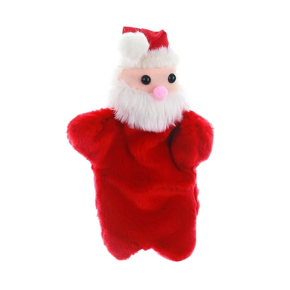 Santa Claus Hand Puppet Soft Plush Doll Christmas Decoration Interactive Storytelling Toy Holiday Gift 5.91X2.36X9.84 Inches 0.22 Lbs