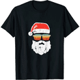 thumbnail image 1 of Santa Claus Handsome Christmas Pattern T-shirt 3508019_black, 1 of 3