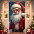 thumbnail image 1 of Santa Claus Holiday Banner Festive Decoration for Christmas Party Winter Celebration Seasonal Decoration, 1 of 9