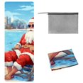 thumbnail image 1 of Santa Claus Hot Yoga Towel with Storage Bag, 72.8"x26.8", Suitable for Yoga, Pilates, Fitness, etc. - Yoga Blankets, Yoga Towel, 1 of 6
