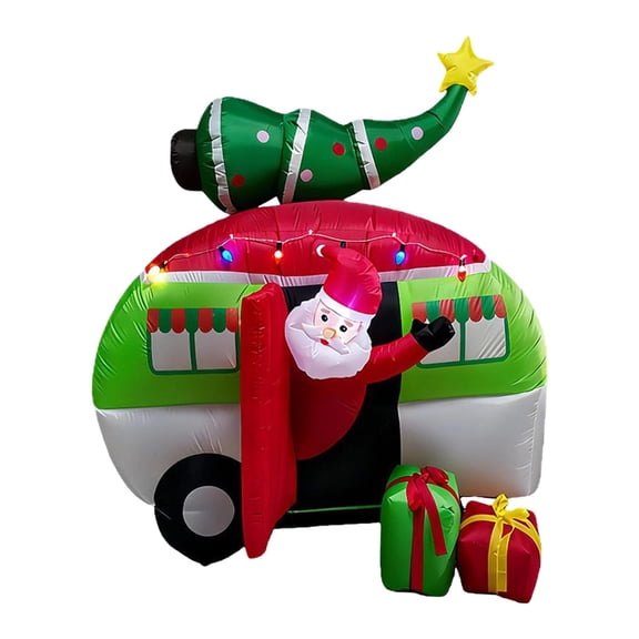 Santa Claus Inflatable Christmas Outdoor Decor Faded Resistant Polyester for Kids Women Men Festive Celebration