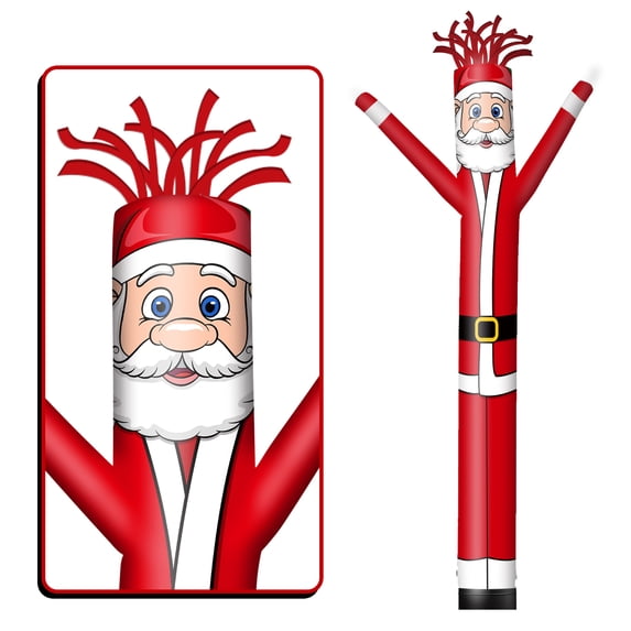 Santa Claus Inflatable Tube Man Wacky Wavy Dancing Guy for Outdoor Decoration Advertising Business Promotion - Christmas Theme (Blower Not Included)