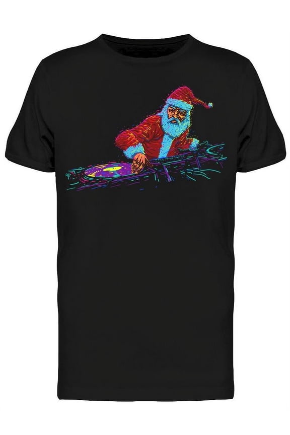 Santa Claus Is A Dj T-Shirt Men -Image by Shutterstock, Male Large