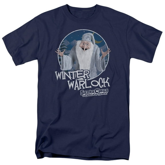 Santa Claus Is Comin To Town Winter Warlock Officially Licensed Adult T-Shirt 3XL