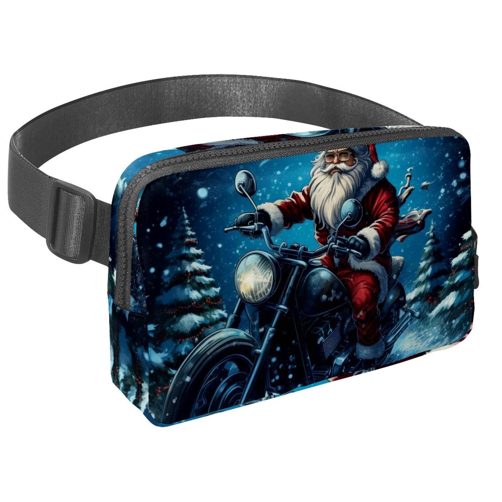 Santa Claus Lightweight Adjustable Sling Bag with Extension Strap - Unisex Waist Packs Waist Bags