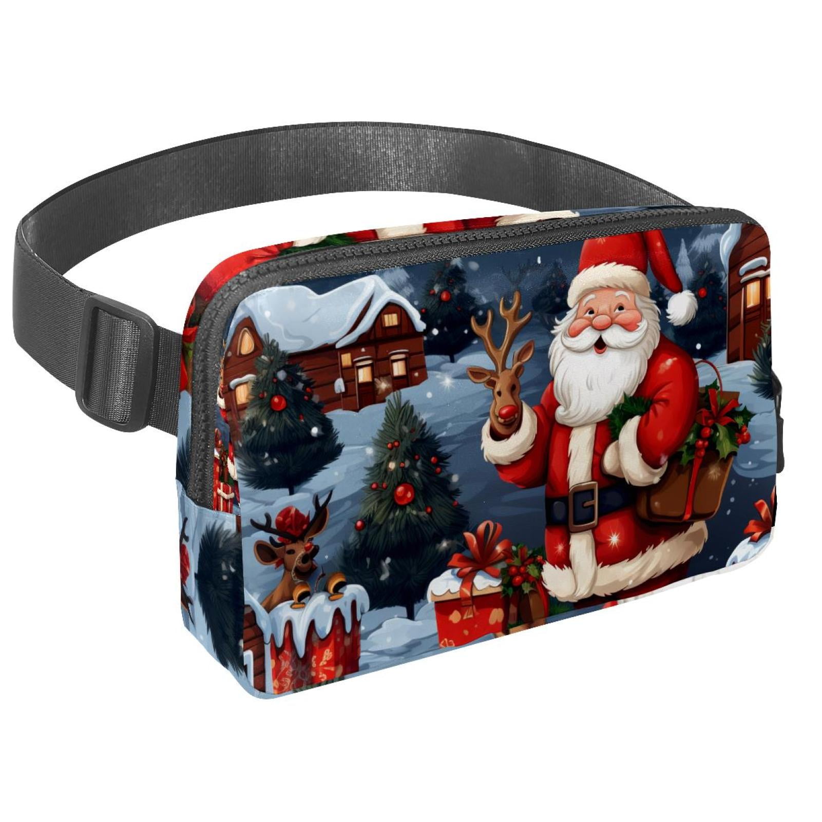 Santa Claus Lightweight Adjustable Waist Bag with Extension Strap - Unisex Fanny Pack