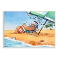 thumbnail image 1 of Santa Claus Lounging Beach Umbrella Seaside Christmas Holiday Painting Unframed Art Print Wall Art, 1 of 5