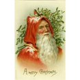 thumbnail image 1 of Santa Claus & Mistletoe Poster Print By Mary Evans Picture Librarypeter & Dawn Cope Collection, 1 of 3
