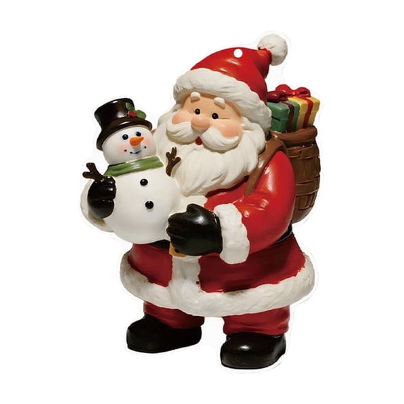 Santa Claus Motorcycle Christmas Tree 2D Flat Ornament, Vehicle Decorations, Biker Santa, Bike Ornaments for Tree, C