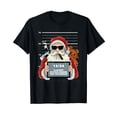 thumbnail image 1 of Santa Claus Mugshot Christmas Pajama Funny X-Mas Humor T-Shirt, 1 of 5