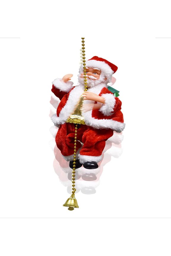 Santa Claus Music Climbing Rope, Rope Climbing Ladder Santa Electric Toys for Christmas Party Home Door Wall Festive Decoration