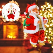 Santa Claus Musical Climbing Rope, 2026 Update Climbing Santa on Rope, Climbing Santa with Music, Funny Musical Christmas Tree Ornament, Holiday Decoration Gift