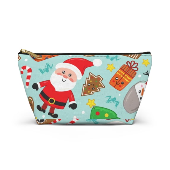 Santa Claus Novelty Holiday Pouch Makeup Cosmetic Bag Christmas Gift Ideas