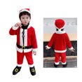 thumbnail image 1 of Santa Claus Outfit for Baby Boy Long Sleeve Tops Pants Hat Belt Toddler Xmas Santa Suit Set Toddler Christmas Outfits for Girls Holiday Outfit 18-24 Months, 1 of 9