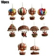 thumbnail image 1 of Santa Claus Parachute Pendant, 3.14 inch, Red Wooden Ornament, Adds Festive Fun to Holiday Decor, Perfect for Hanging on Christmas Trees and Windows, 1 of 8