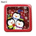 thumbnail image 1 of Santa Claus Pattern Christmas Gift Box with Transparent Lid Tinplate New Year Gift Wrap Box Party Supplies, 1 of 8