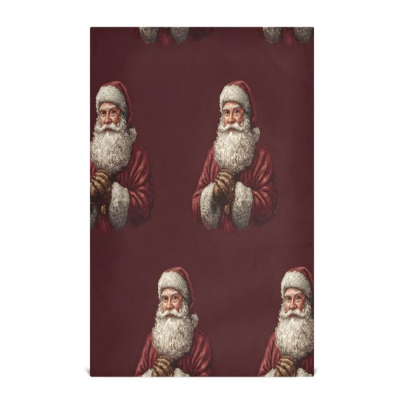 Santa Claus Pattern Kitchen Towels Dishcloth Decorative Waffle Towels Multi Use Tea Towel Dish Cloths 28x18in